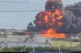 Avion militar britanic, transformat într-o minge de foc după prăbușire. Cei doi piloți s-au catapultat în ultima clipă