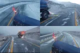 Iarnă în toată regula pe Transalpina. Drumarii au acționat cu material antiderapant între Rânca și Obârșia Lotrului -VIDEO