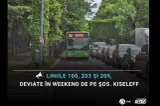 Liniile 100, 203 și 205 circulă pe trasee modificate din cauza restricțiilor de trafic de pe Șos. Kiseleff