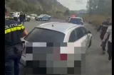 Focuri de armă pe DN6 pentru oprirea unui șofer fugar. Tânărul de 24 de ani era dat în urmărire și avea mandat de arestare - VIDEO