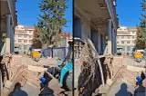 Tragedie la Tecuci. Un muncitor a murit după ce un zid s-a prăbușit peste el - video
