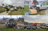 Accident rutier grav în Bistrița. O femeie a fost resuscitată, după ce a plonjat cu mașina într-un loc de joacă -FOTO