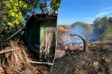 Incendiu devastator: o gospodărie a fost mistuită de flăcări după ce focul pentru vegetația uscată a scăpat de sub control