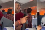 Panică la bordul unui avion! O baterie externă a luat foc în timpul zborului. Pasagerii au sărit să stingă flăcările - VIDEO