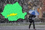 Alertă de la ANM. Cod galben de ploi în cinci județe și ninsori în Carpații Meridionali. HARTA zonelor vizate