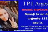 Adolescentă de 13 ani, din Pitești, dată în căutare după ce a plecat de acasă cu un alt minor