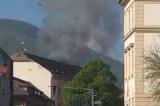 Incendiu puternic în centrul Brașovului. Patru persoane s-au evacuat în ultimul moment
