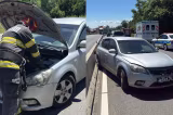 Accident pe DN5, în județul Giurgiu: patru persoane au ajuns la spital după impactul dintre un autoturism și un autotren