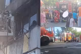 Incendiu într-un bloc din județul Mehedinți. Un bărbat a murit, iar 15 persoane au fost evacuate-FOTO