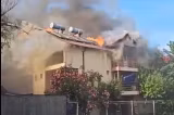 Incendiu la o pensiune din Costinești. Flăcările au cuprins 150 de metri pătrați. Pompierii, prezenți la fața locului