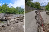 Inundații devastatoare în Prahova. Zeci de familii, izolate după ce puhoaiele au rupt drumurile de acces – VIDEO EXCLUSIV