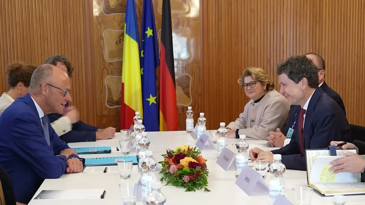 Nicușor Dan, întâlnire cu Friedrich Merz