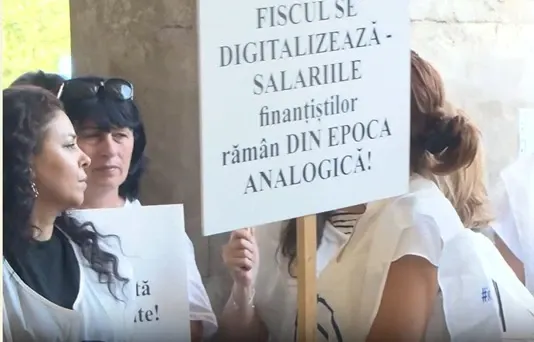 Protest ANAF/ Captură video