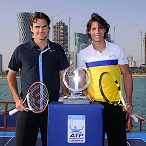 Rafael Nadal şi Roger Federer au dat startul sezonului ATP pe o barcă - GALERIE FOTO