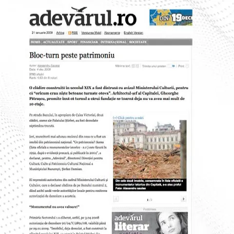 Paleologu: Mă deranjează că sunt distruse clădirile vechi din Capitală