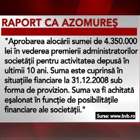 Administratorii Azomureş ar putea primi prime de un milion de euro