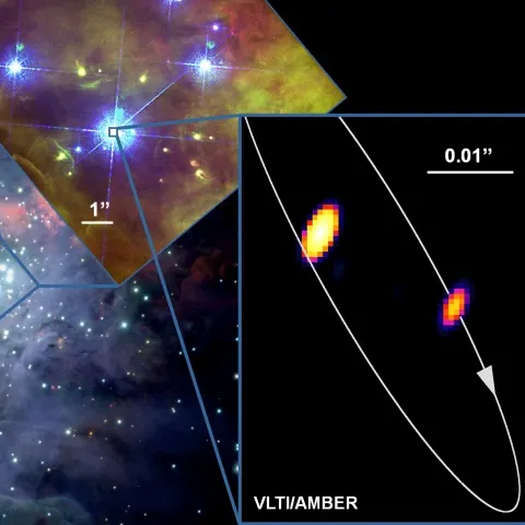 Prima imagine de mare rezoluţie cu un sistem binar din nebuloasa Orion - VEZI FOTO