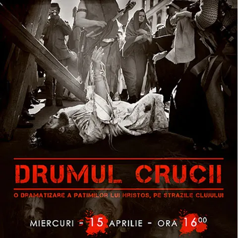 Peste 100 de greco-catolici au organizat marşul Drumul Crucii în centrul municipiului Cluj-Napoca