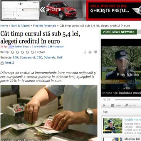 Creditul în euro este mai avantajos în această perioadă