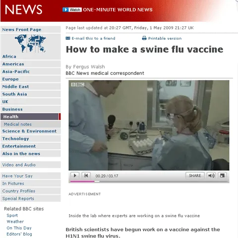 Producţia unui vaccin împotriva gripei porcine începe într-un ou