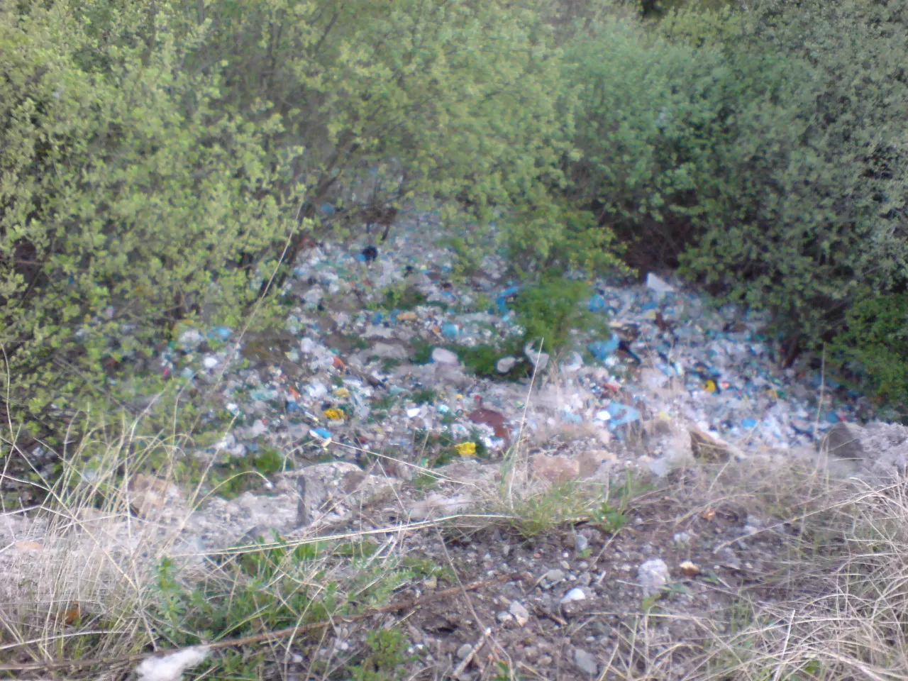 Gunoaie lăsate în urmă de turişti în munţii Apuseni