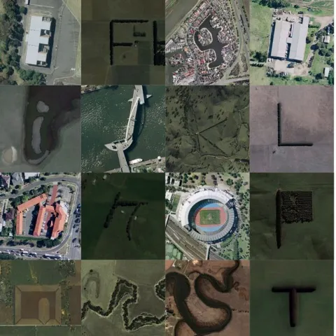 Primul alfabet realizat cu imaginile surprinse cu Google Maps - VEZI FOTO