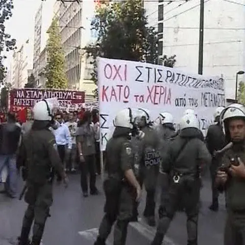 Stânga elenă a organizat proteste la Atena în favoarea imigranţilor