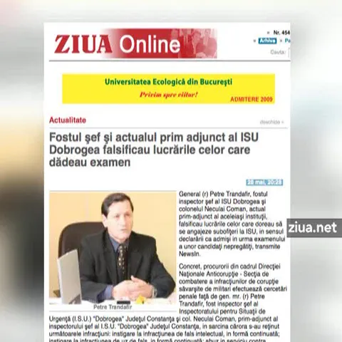 Fostul şef al ISU Dobrogea şi adjunctul lui au fost arestaţi pentru 29 de zile 