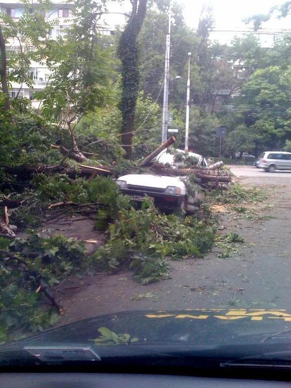 Imagini după furtună, în Bucureşti