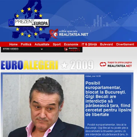 REALITATEA.NET a fost principala sursă de ştiri online pentru românii interesaţi de alegerile europarlamentare