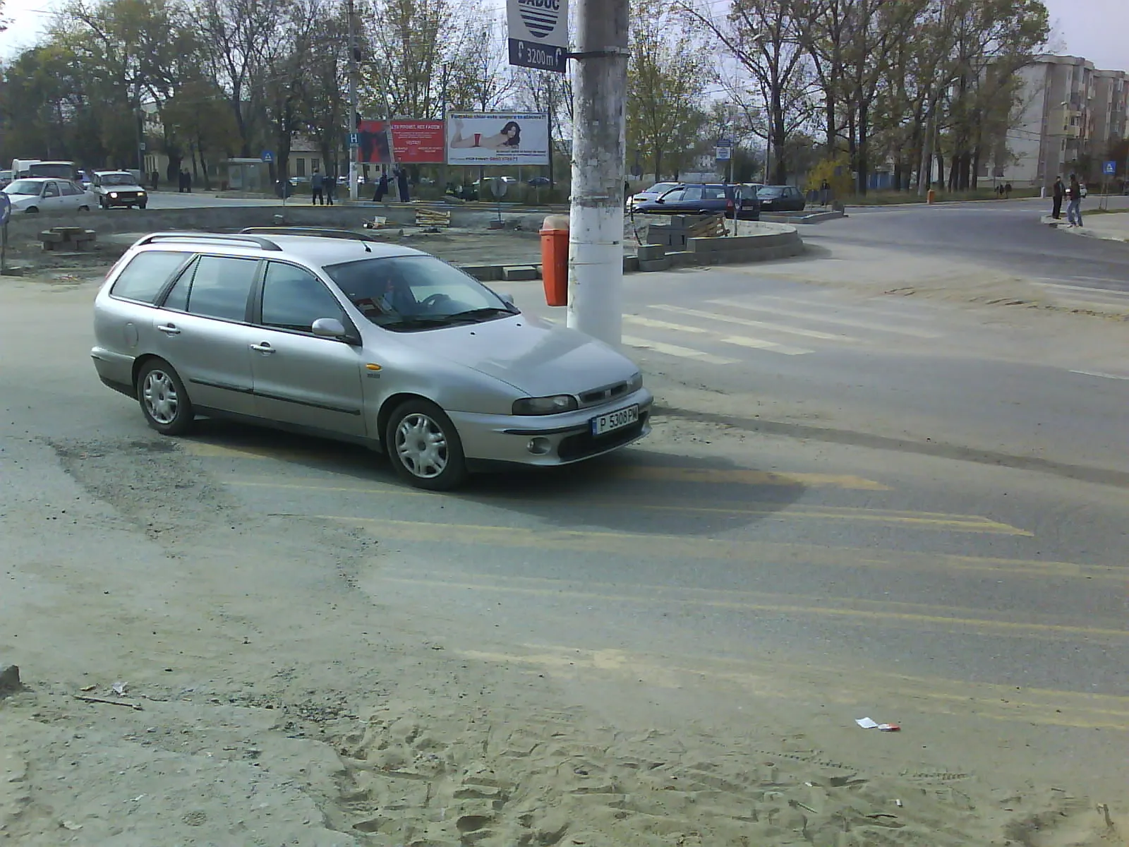 Giurgiu, stâlp în intersecţie