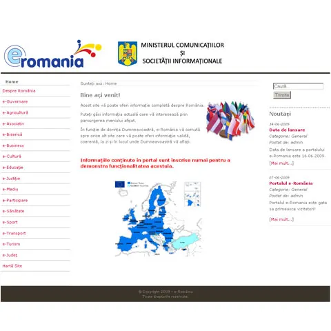 Portalul e-România lansat de Ministerul Comunicaţiilor a început să funcţioneze