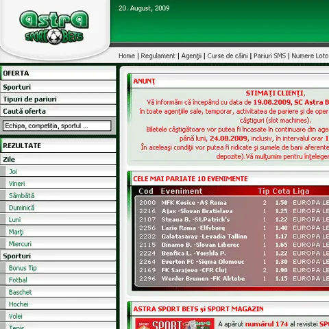 Astra Bettings şi-a pierdut licenţa din cauza datoriilor la buget