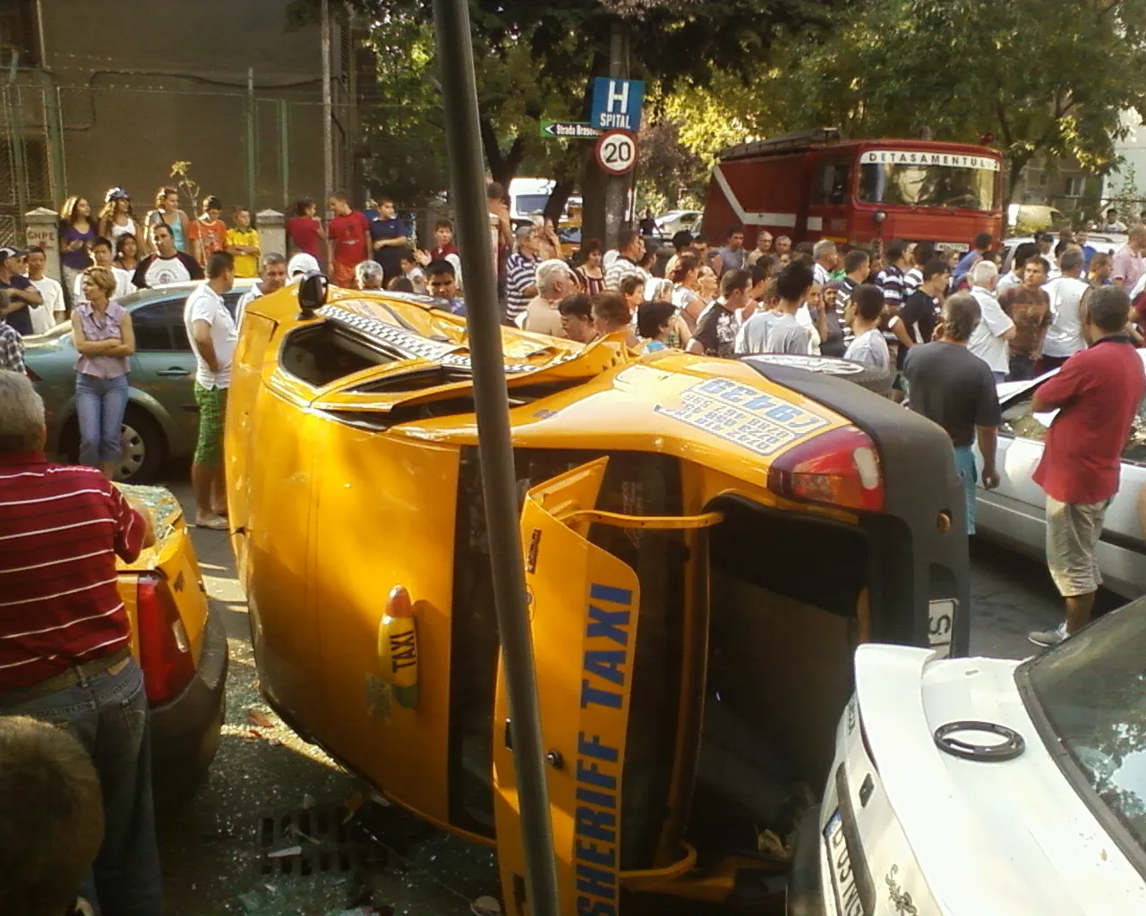 Accident pe strada Doamna Ghica din Capitală