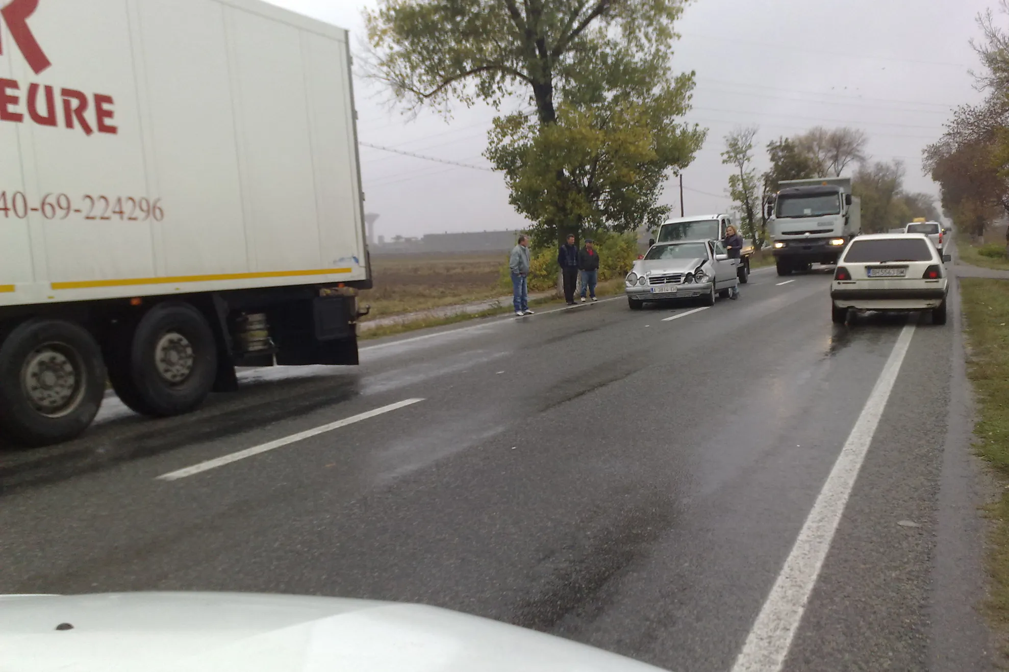 Accident la intrarea în Balş