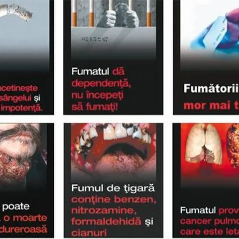 Imaginile de pe pachetele de ţigări îi sperie pe fumători, dar nu îi determină să renunţe la fumat