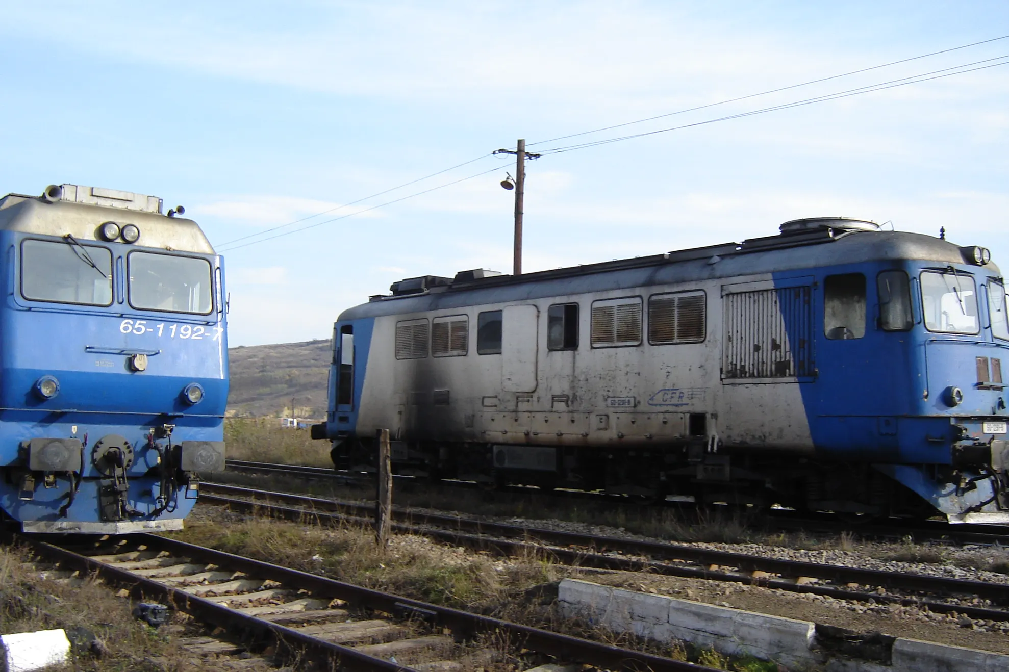 O locomotivă a luat foc în judeţul Iaşi 