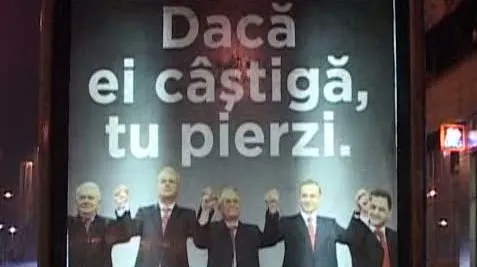 Scandal cu bătaie între PSD şi PD-L, la Râmnicu-Vâlcea, din cauza unui panou electoral