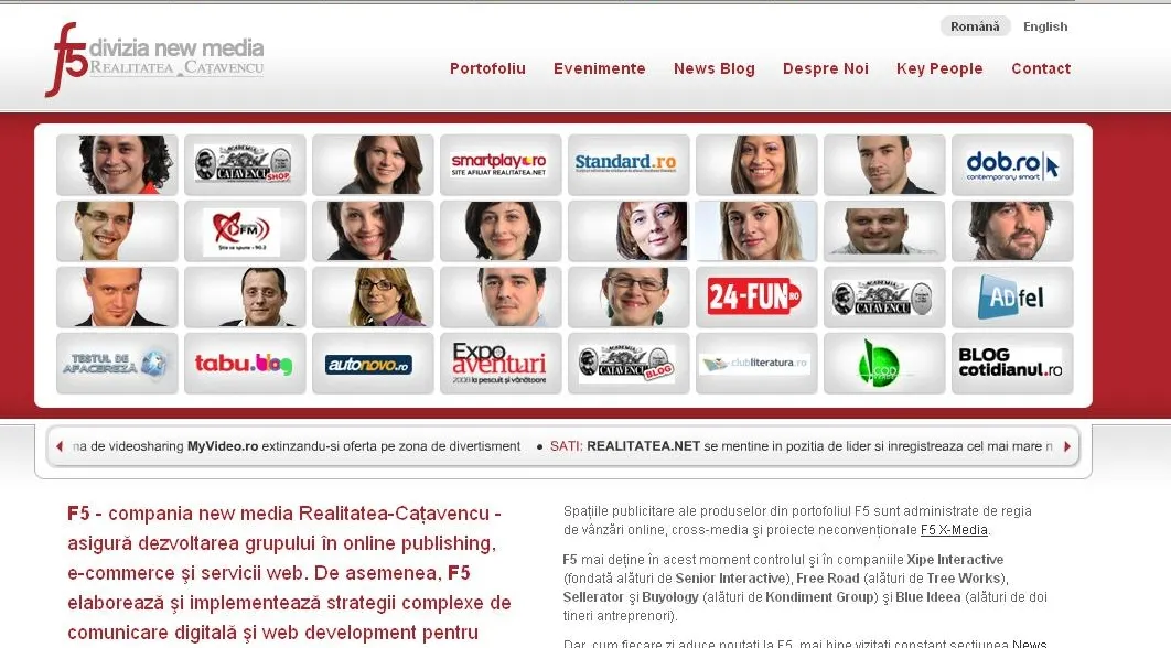 F5 X-Media deţine cea mai puternică ofertă în zona website-urilor de Ştiri generale