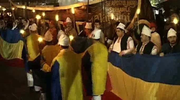 Actorii de pe malul Dunării au recreat momentul creştinării românilor