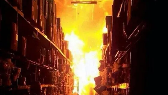 Incendiu puternic la un hotel aflat lângă o benzinărie, la Braşov