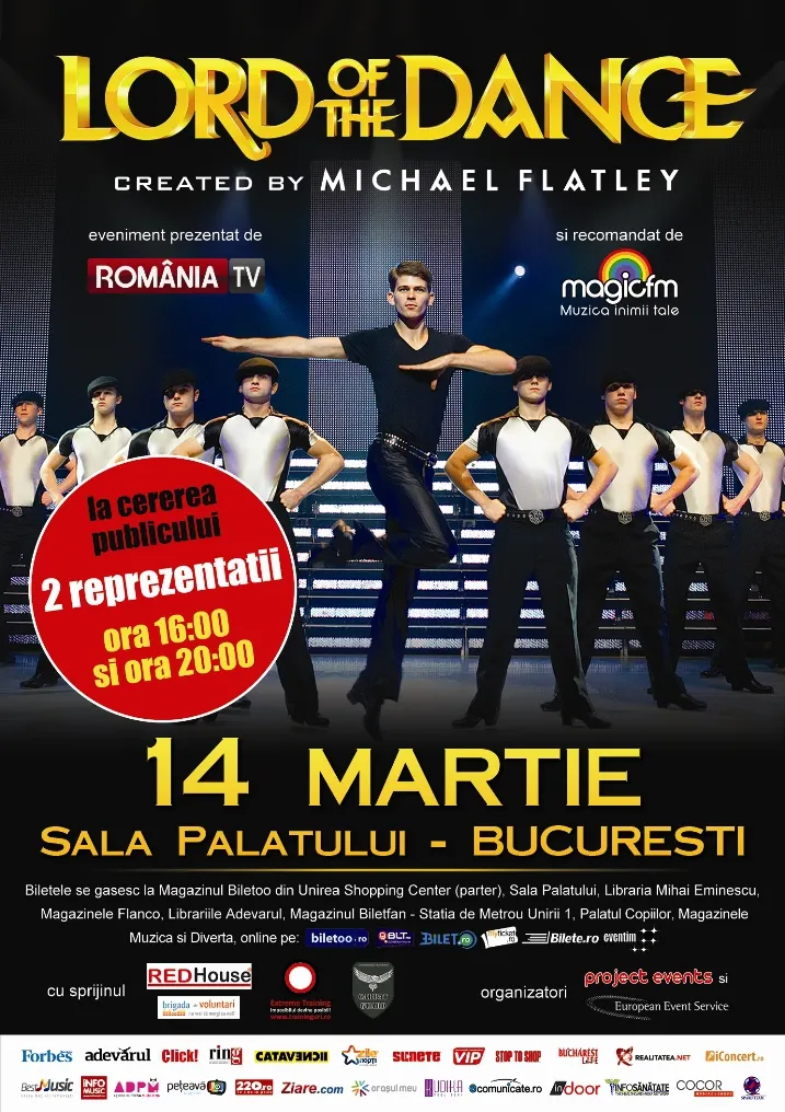 Fanii LORD OF THE DANCE din capitala au epuizat inca o categorie de bilete!