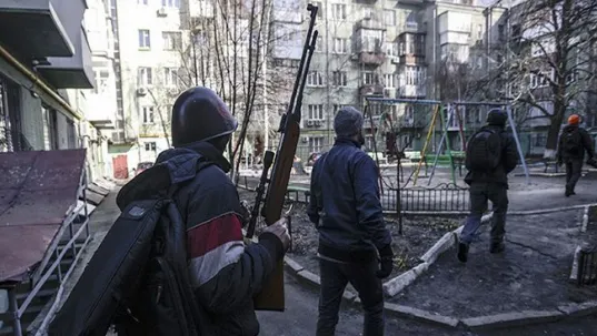 Clădirea Serviciului de Securitate al Ucrainei, ocupată în continuare de militanți proruși