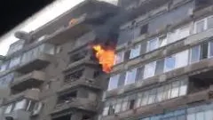 MARTOR OCULAR. Incendiu puternic la un apartament