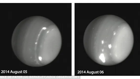 FURTUNI URIAŞE pe planeta Uranus, vizibile de pe Pământ - FOTO