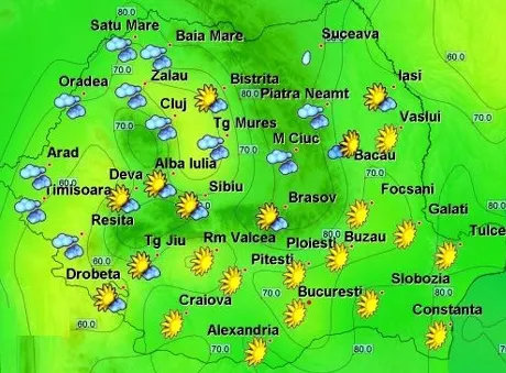 VREMEA în weekend! PROGNOZA METEO