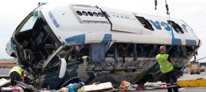 TRAGEDIE - Un autocar cu 46 de pasageri s-a răsturnat. Oamenii mergeau la mănăstirea Prislop