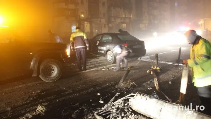 Accident grav la Gherla. Un agent de securitate a ajuns la spital