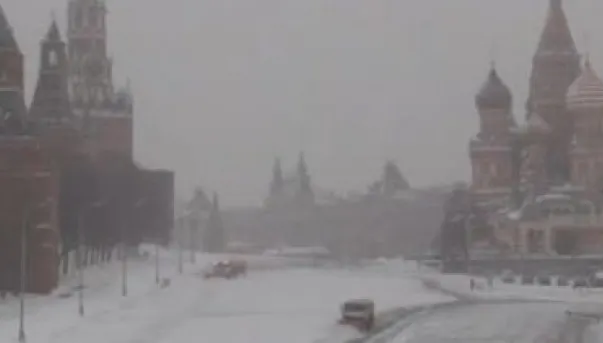 HAOS în Moscova, din cauze unei furtuni de zăpadă 