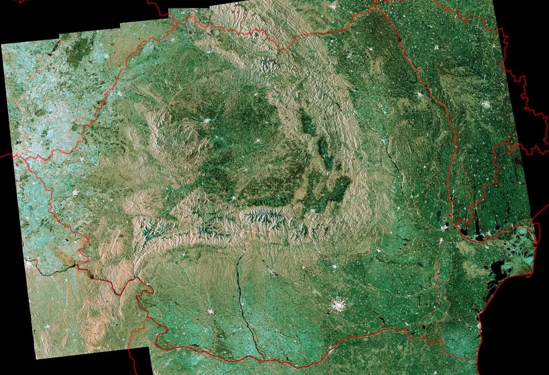 IMAGINE SPECTACULOASĂ de la Agenţia Spaţială Europeană: România văzută din satelit